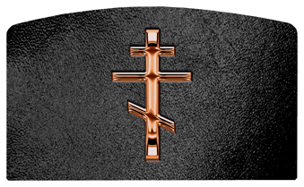 DACRO-519-CP-SH-BK Copper Orthodox Cross Shimmer Black